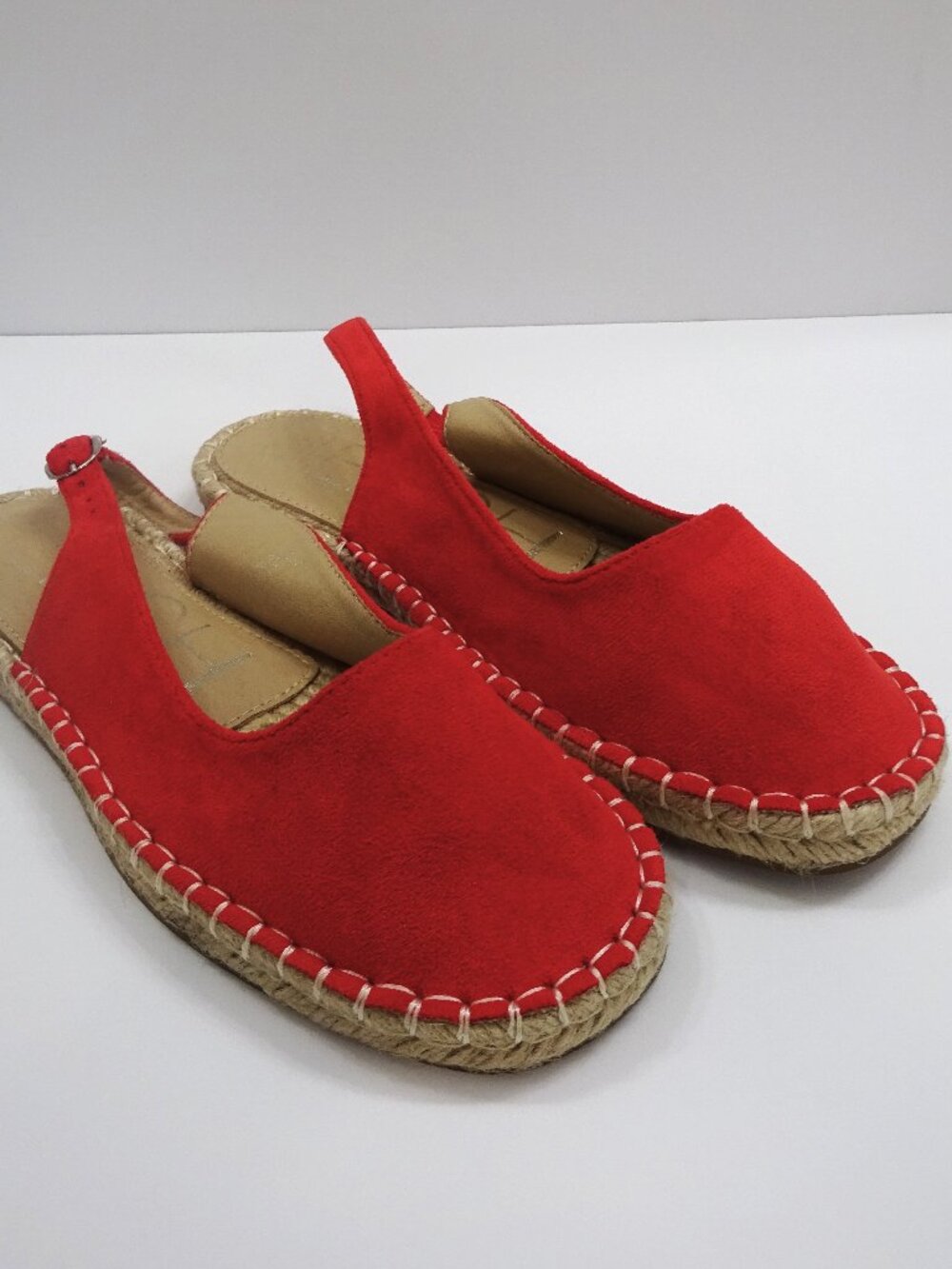 Beach by Matisse Red Suede Espadrille Slingback Flats - Size 8M